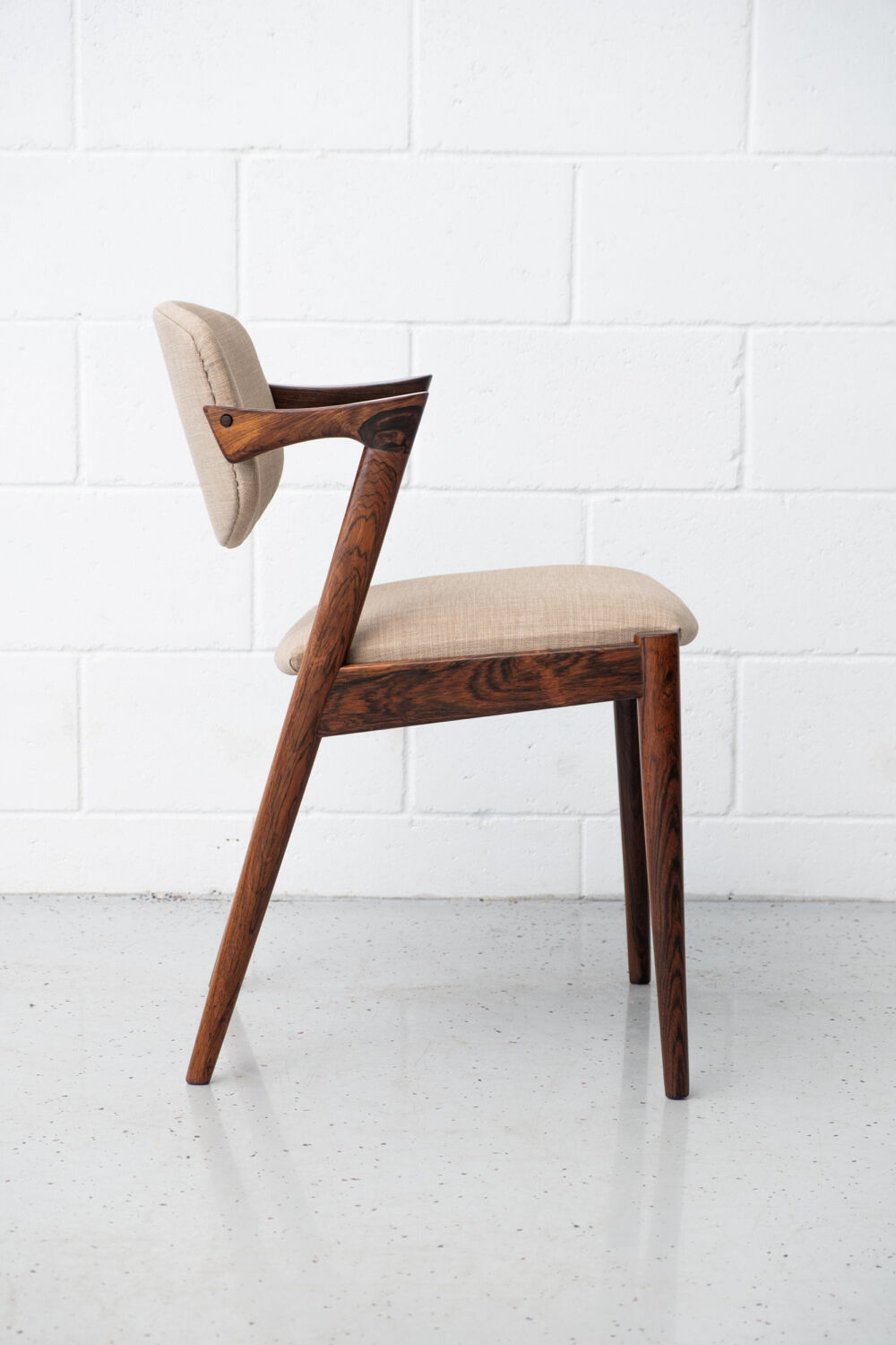 Dining chairs in rosewood, model 42, by Kai Kristiansen.
