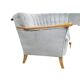 Light blue vintage corner sofa