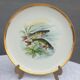 Set 12 plates porcelain fish edge laurel gold Bernardaud