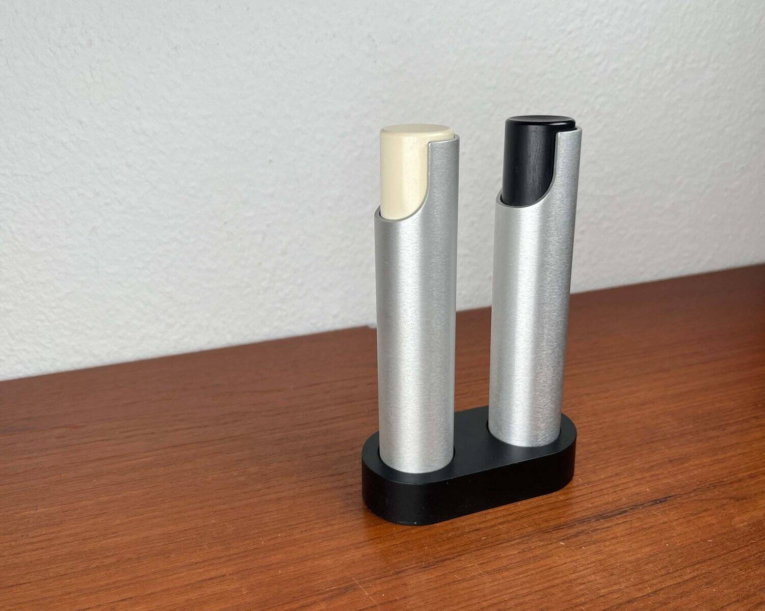 Modern mid-century Danish salt and pepper grinder by Rud Thygesen and Johnny Sørensen for Rosendahl, 1960s, set of 2.
