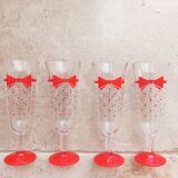 Champagne flutes x4