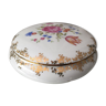Bonbonniere ou boîte a bijoux en porcelaine de limoges baud a decor floral