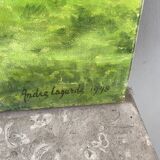 Green landscape signed in 1998