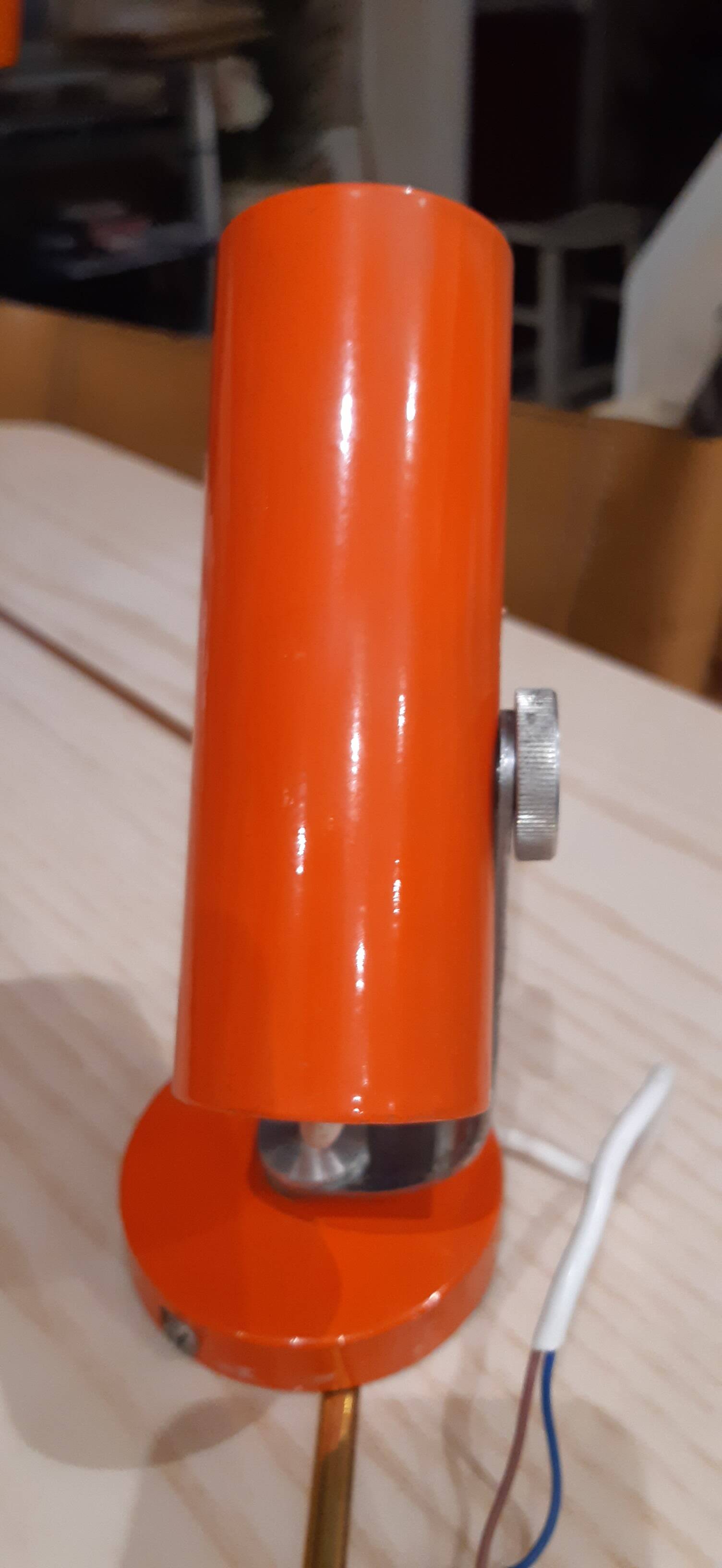 Adjustable vintage orange spot light