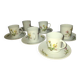 Lot de 6 tasses à café avec coupelles MOBIL