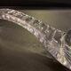 Vintage pipe ashtray chiseled crystal 70s