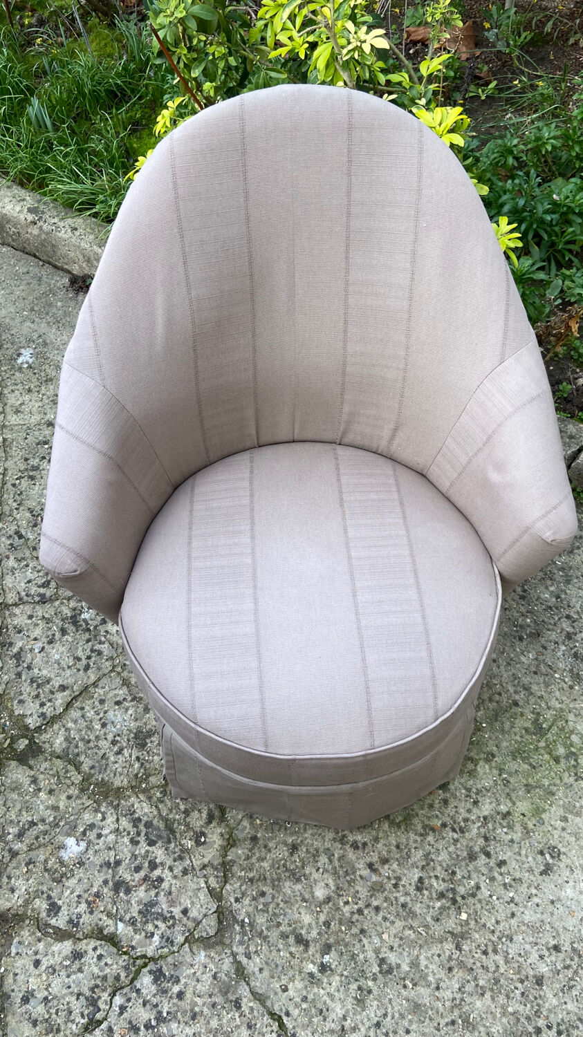 Vintage canvas toad armchair 1970