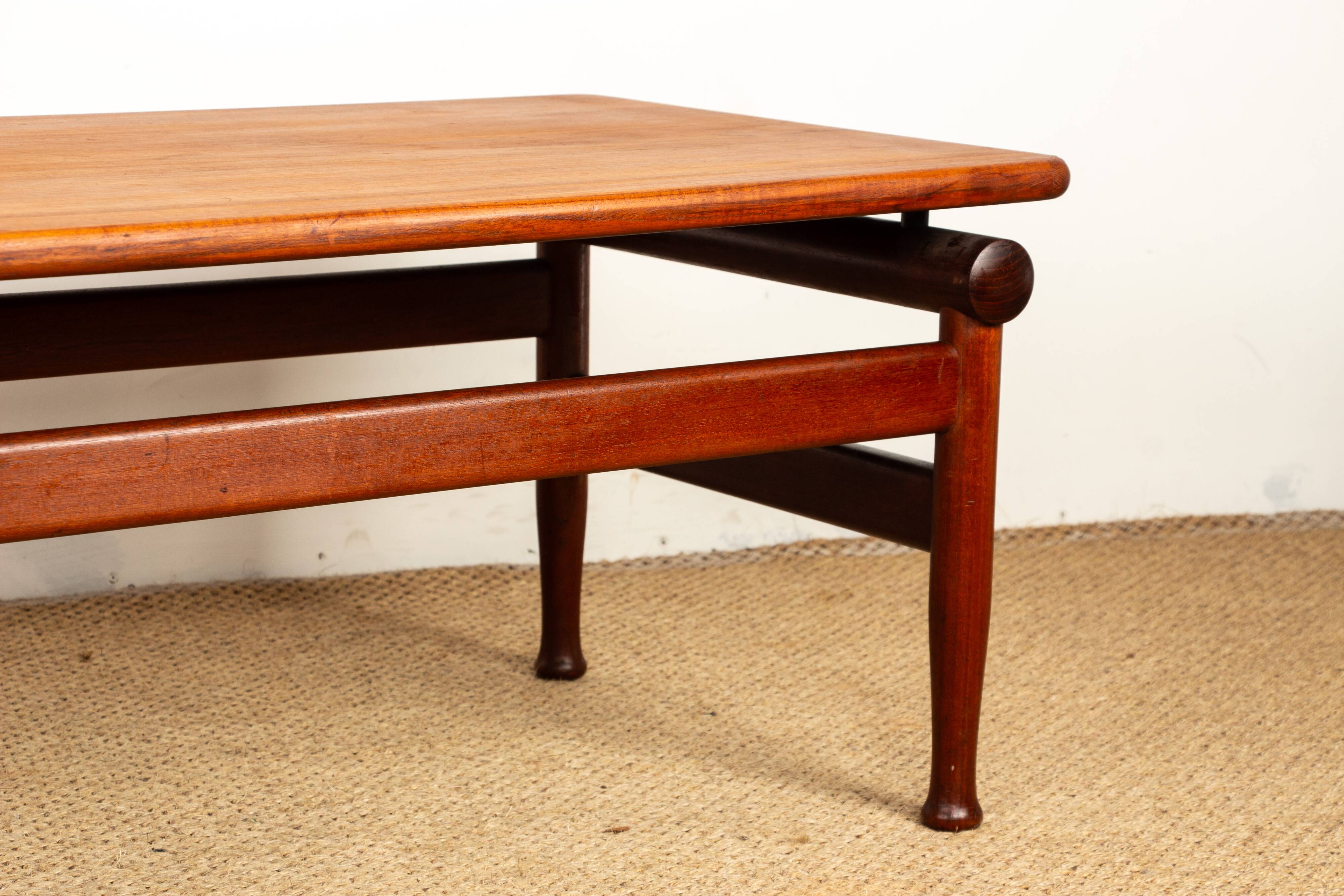 Very Large Danish Teak Coffee Table or Hall Bench by Borge Mogensen.