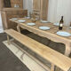 Table de ferme en chêne massif