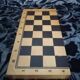 Chess set vintage foldable travel box
