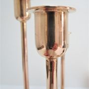 Series of seven candle holders solid brass
