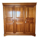 3-door wardrobe in solid cherry wood