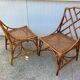 Pair of rattan chairs and vintage cannage from the 70s