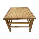 Vintage rattan bamboo coffee table