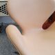 Arne Jacobsen natural leather swan chair by Fritz Hansen