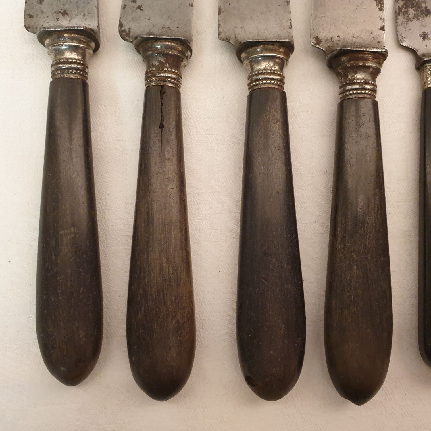12 antique horn handle knives