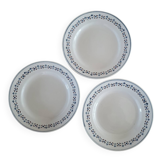 3 earthenware plates from Niverniller
