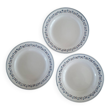 3 earthenware plates from Niverniller