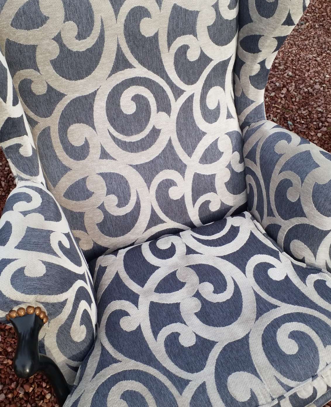 Pair of armchairs with ears