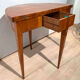 Biedermeier demi-lune fold-out table, cherry veneer, south germany, circa 1820