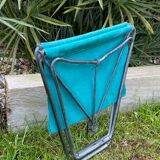 Blue folding stool 60s