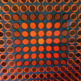 Vintage, Victor Vasarely Op Art print circa 70's