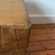 Pouf coffre cuir patchwork vintage circa 1960