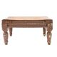 Antique Bajot stool in weathered wood: richly patinated decorative table.