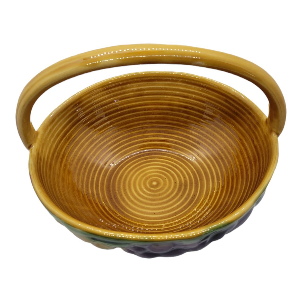 Vintage fruit basket in Sarreguemines slip