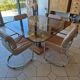 Guido faleschini dining table chrome marble glass funnel 1970 italy