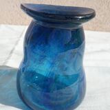 Glass blue vase