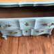 Commode patine bleu vieilli