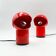 Paire de lampes Asteroidi Space Age rouges, Italie années 70