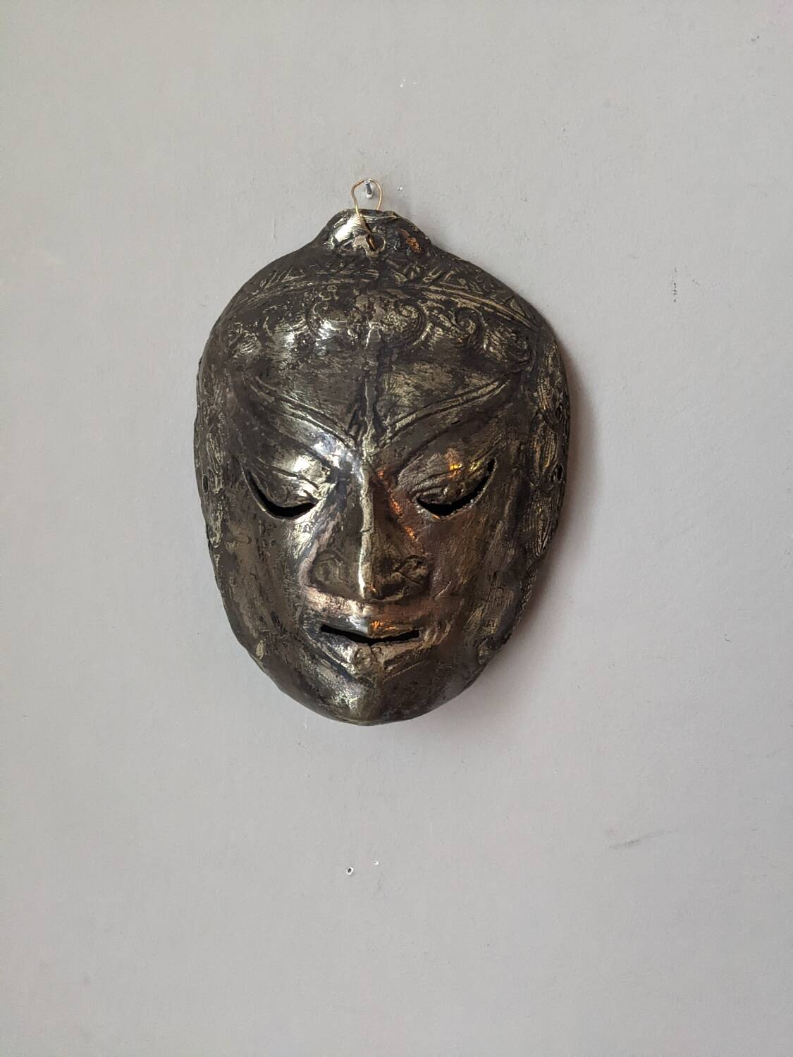 Antique bronze theatre mask Indonesia
