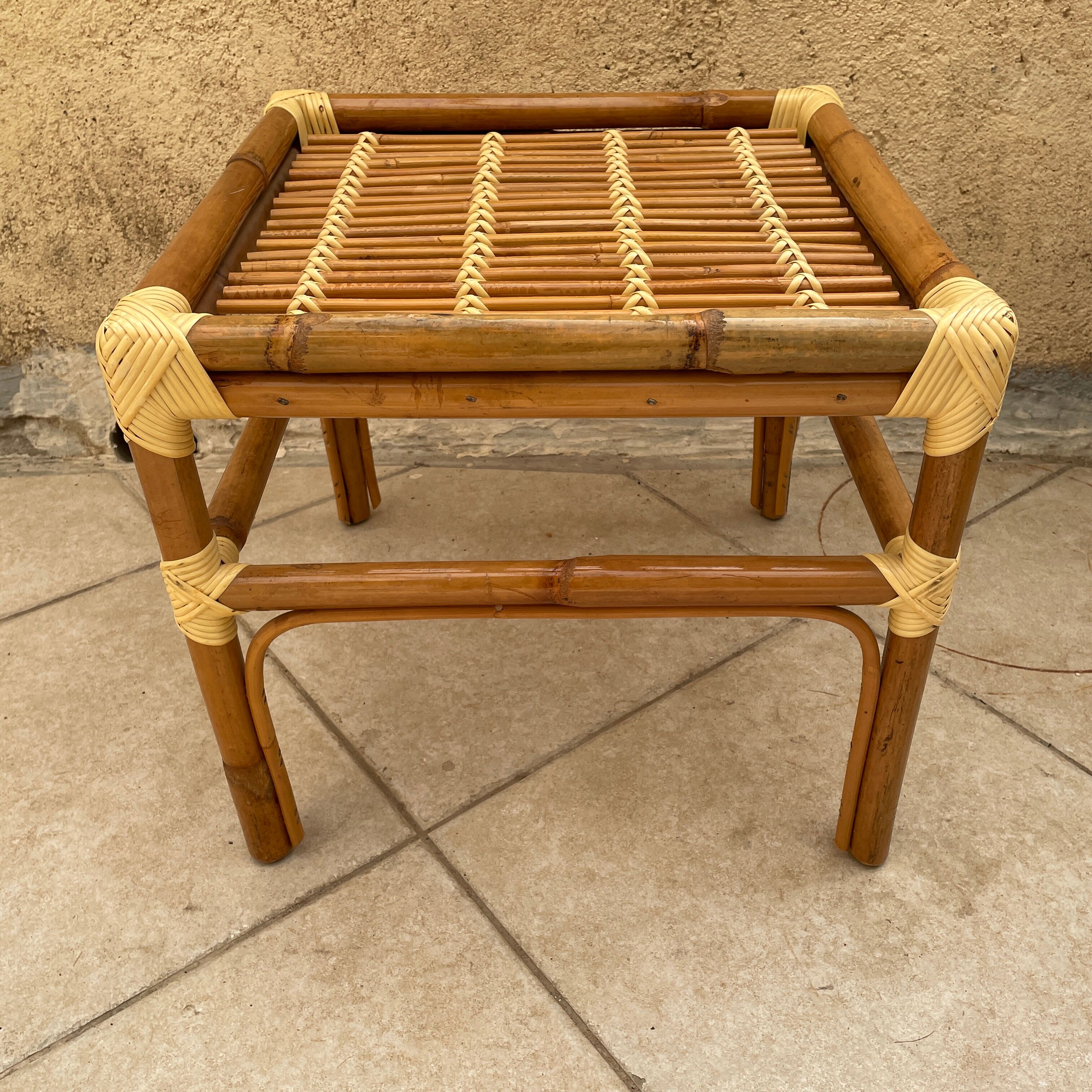 Coffee table end of rattan design sofa