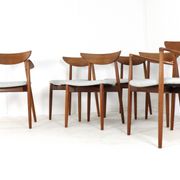 Set of 4+2 Harry Ostergaard for Randers Møbelfabrik chairs - danish design