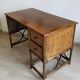 Vintage bamboo and wood rattan desk