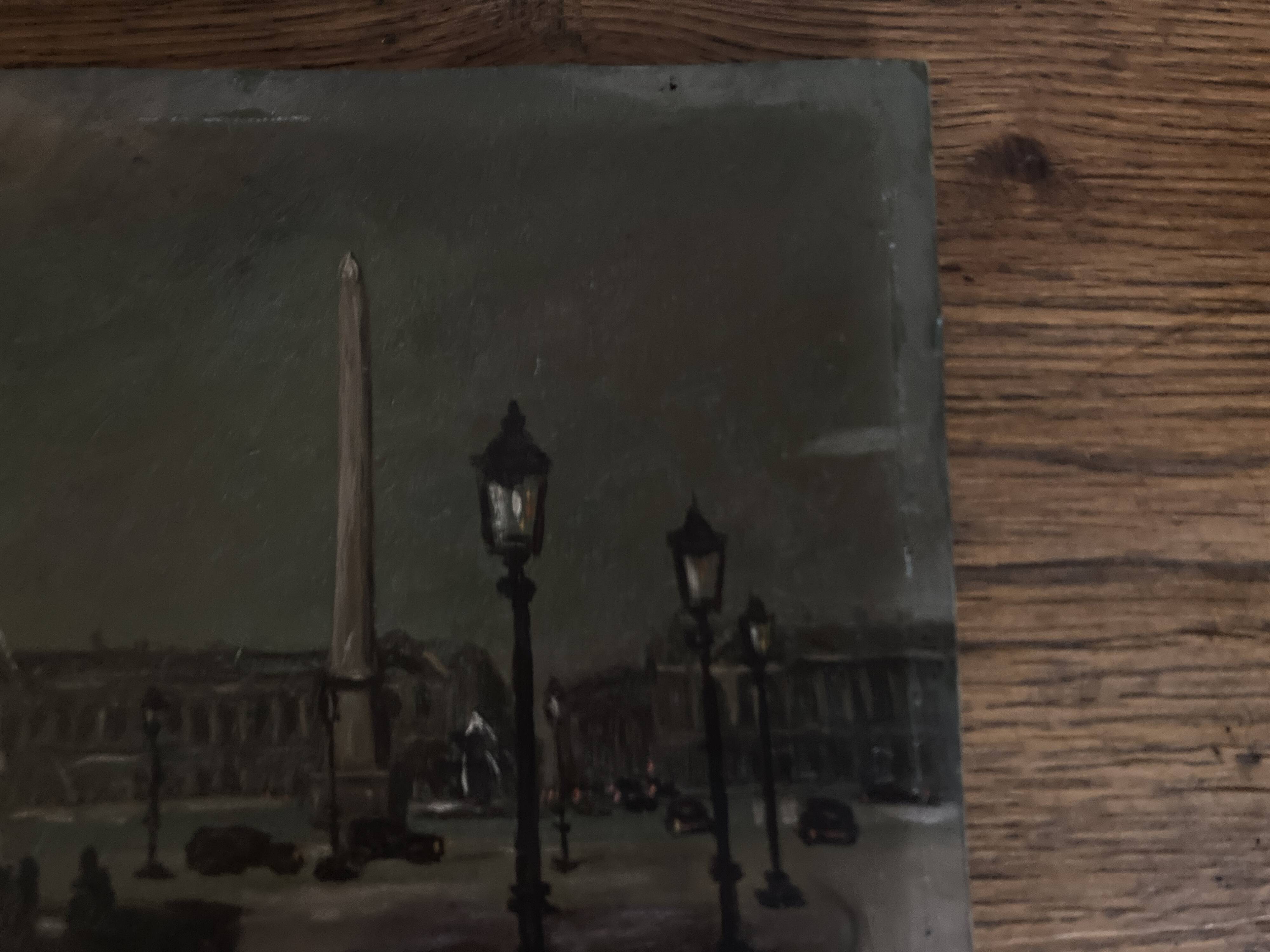 Oil 1950 Paris Night by Alberto Spadolini