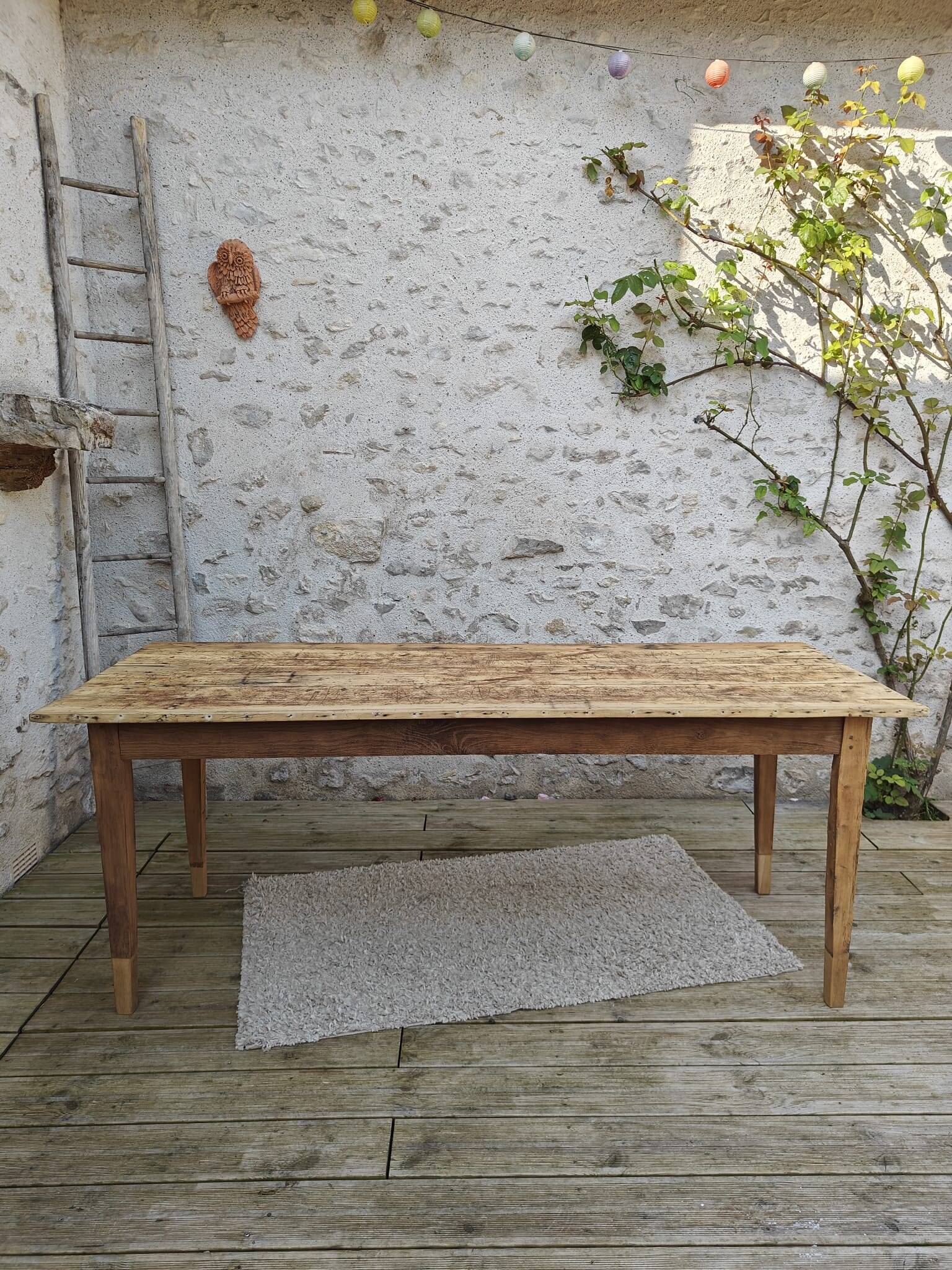 Restored old farmhouse table