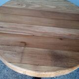 Bistro coffee tables 60/60cm thick solid wood top