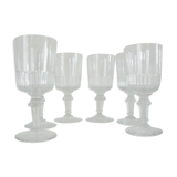 Ensemble de 6 verres en cristal taillé
