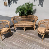 Vintage rattan garden furniture