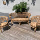 Salon de jardin rotin vintage
