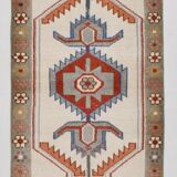 3x11 geometric oushak runner rug,97x348cm