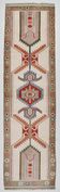 3x11 geometric oushak runner rug,97x348cm