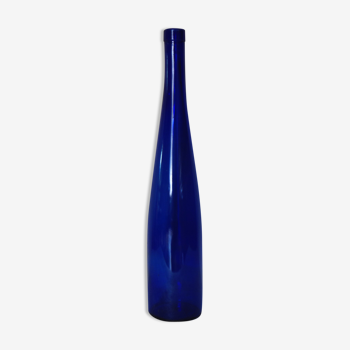 Bouteille en verre transparent bleu cobalt