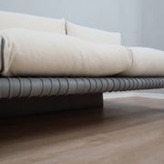 Vintage 3-seater sofa by Marzio Cecchi in ribbed leather 1970s