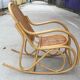 Rocking chair children wooden, rattan and canning circa 60/70