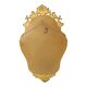 French Gold Leaf Gilded Crested Mirror Baroque Style Facet 84cm
