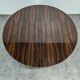 Table scandinave en placage de palissandre à allonge